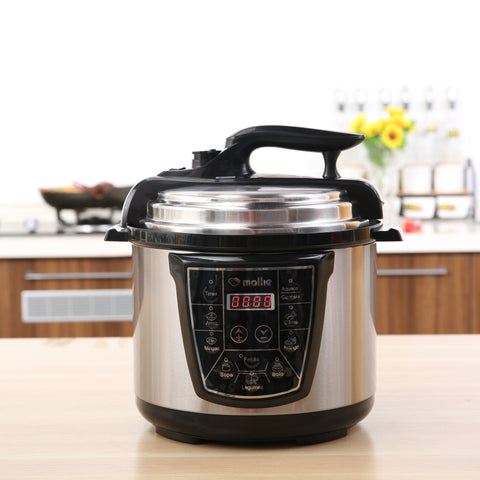 Panela de pressão elétrica multifuncional 4L 220v- Mollie - Inox + Livro de Receitas