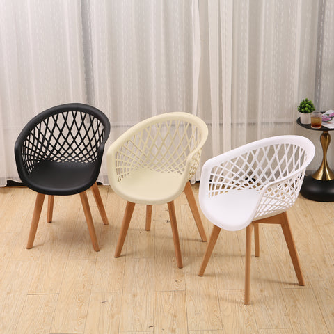 Cadeira Web Wood Branca Mollie