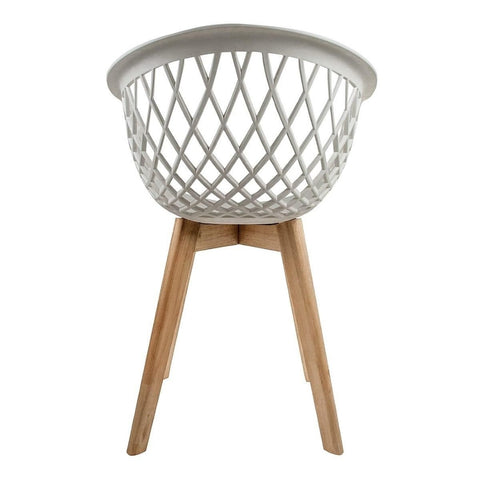 Conjunto Com 2 Cadeiras Web Wood Branca