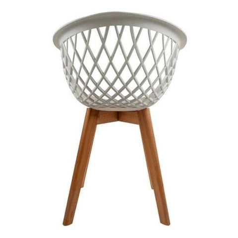 Conjunto 4 Cadeiras Web Wood Branca