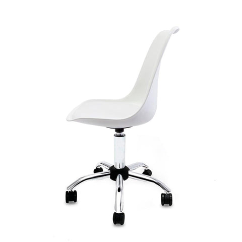 Conjunto 2 Cadeira Saarinen Office Cromada Branca - Mollie