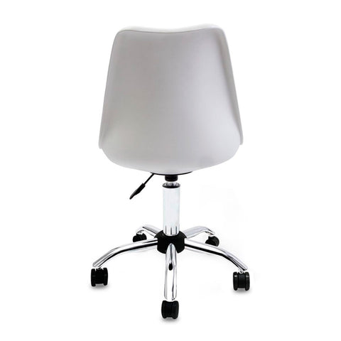 Conjunto 2 Cadeira Saarinen Office Cromada Branca - Mollie