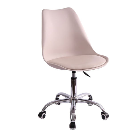 Conjunto 2 Cadeira Saarinen Office Cromada Nude - Mollie