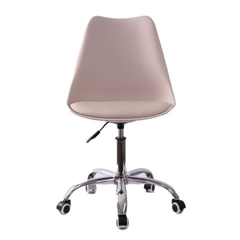 Conjunto 2 Cadeira Saarinen Office Cromada Nude - Mollie