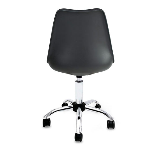 Conjunto 2 Cadeira Saarinen Office Cromada Preta - Mollie