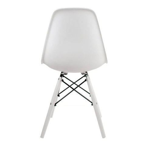 Conjunto Com 2 Cadeiras Eames Branco Base Em Polipropileno