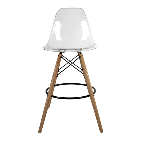 Banqueta Eames PC Transparente - Mollie
