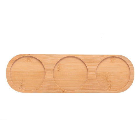 3 Petisqueiras com Bandeja de Ceramica 32cmx10cm - Lyor
