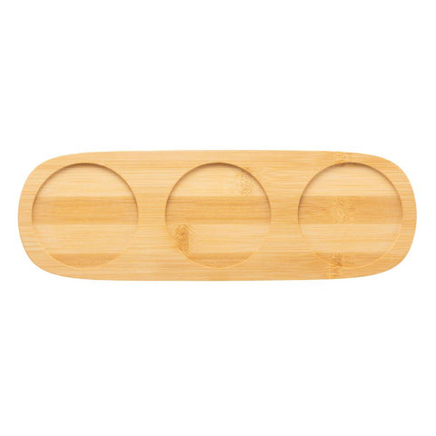 3 Bowls com Bandeja de Bambu 31cmx10cmx7cm - Lyor