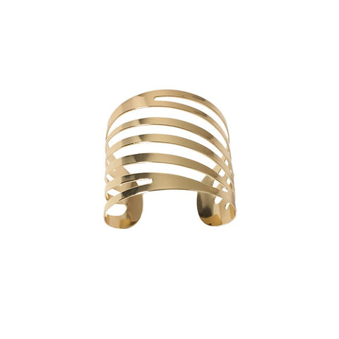 4 Anéis para Guardanapo Curves de Aço Dourado - Lyor