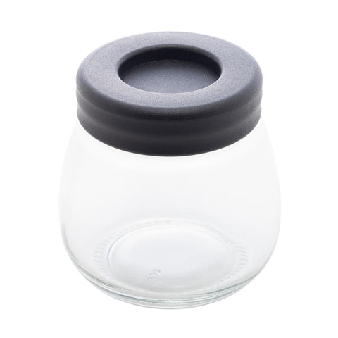 Moedor de Café de Aço Inox Manual Vidro Preto 20cm