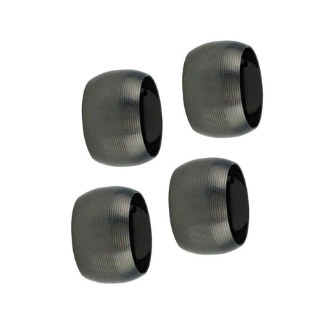 4 Anéis para Guardanapo Circle de Aço Preto - Lyor