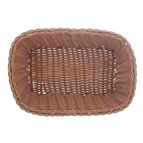 Cesta Retangular de Rattan Plástico 24cm