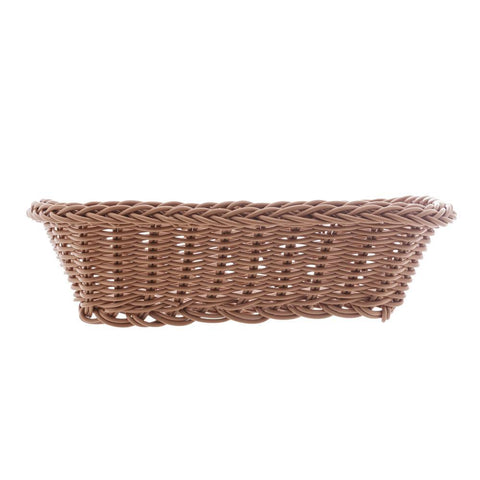Cesta Retangular de Rattan Plástico 24cm