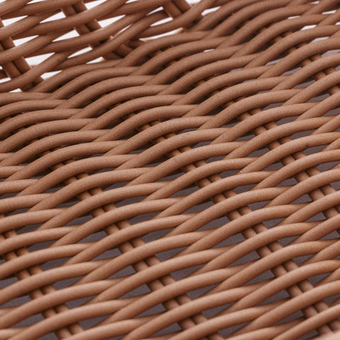 Cesta Retangular de Rattan Plástico 24cm