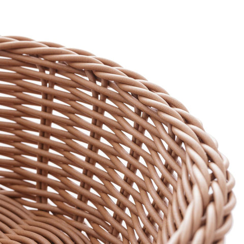 Cesta Redonda de Rattan Plástico 21cm