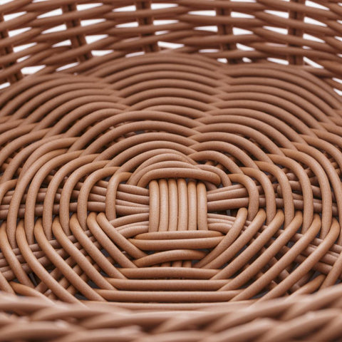 Cesta Redonda de Rattan Plástico 21cm