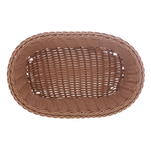 Cesta Oval de Rattan Plástico 24cm