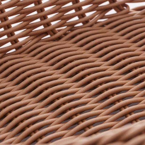 Cesta Oval de Rattan Plástico 24cm