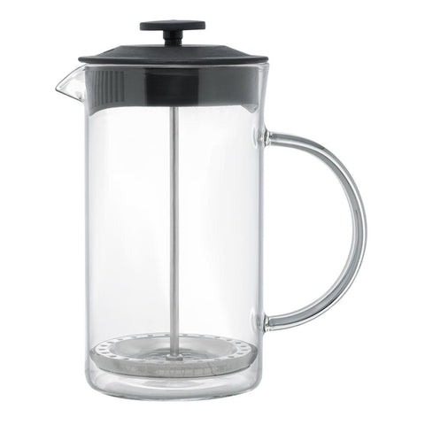 Cafeteira Prensa Francesa de vidro com Tampa Preta 600ml