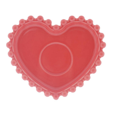 Jogo de 4 Xícaras para Chá Wolff Coração Beads Vermelho 210ml