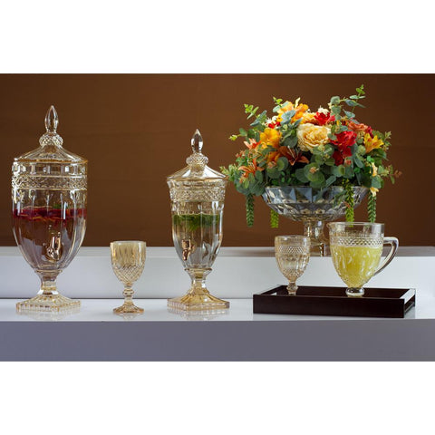 Conjunto 6 Taças de Água de Vidro Greek Âmbar 345ml - Wolff