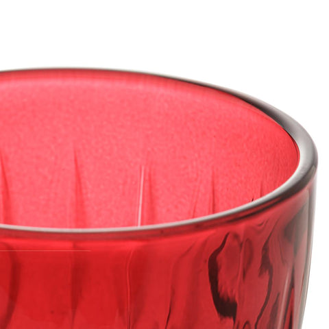 Jogo de 6 Taças de Água Wolff Greek Vermelho de Vidro 345ml