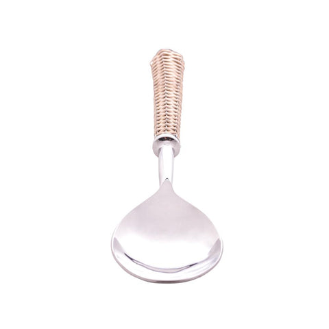 Colher para Servir Wolff Rattan Prata de Aço Inox