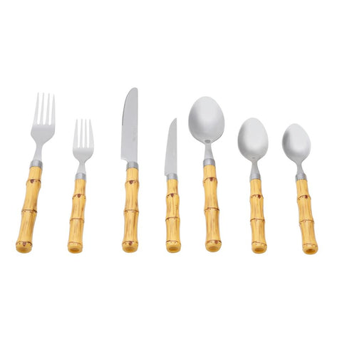 Faqueiro 42 Peças Wolff Bambu e Aço Inox