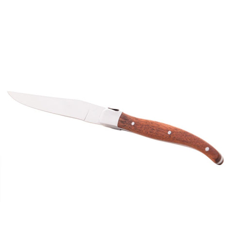 Conjunto 4 Facas com Cabo de Madeira e Inox Laguiole - Wolff