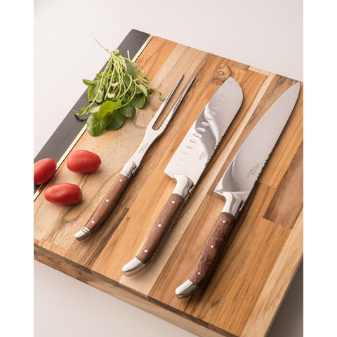 Faca do Chef com Cabo de Madeira e Inox Laguiole - Wolff