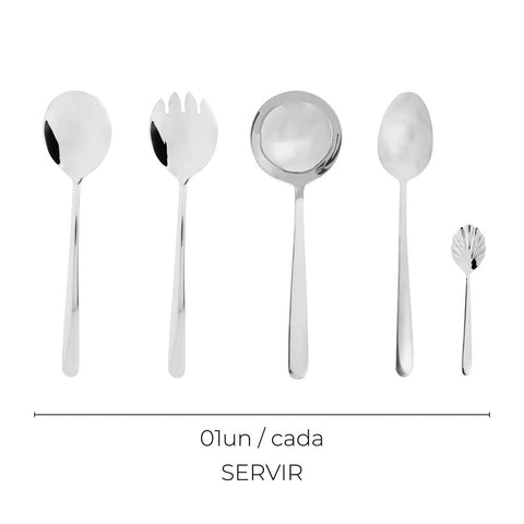 Faqueiro 101 Peças de Aço Inox Viena - Wolff
