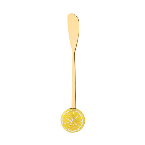 Jogo de 4 Espátulas Wolff Fruit de Aço Inox Dourado