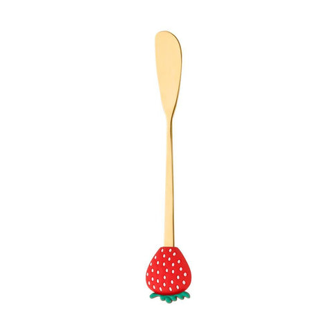 Jogo de 4 Espátulas Wolff Fruit de Aço Inox Dourado