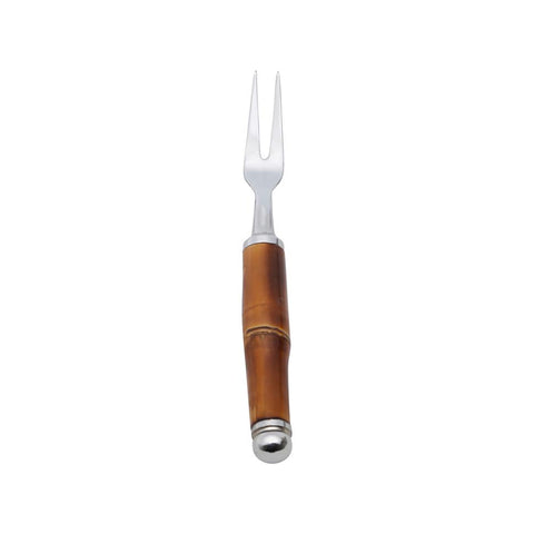 Conjunto de 4 Garfos para Petisco com Cabo de Bambu Wolff de Aço Inox