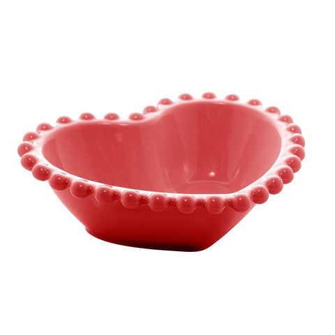 Jogo de 4 Bowls Wolff Beads de Porcelana Vermelho 13cm x 11cm