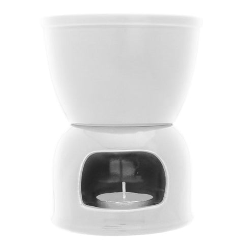 Aparelho de Fondue 4 Peças de Porcelana para Duas Pessoas Branco 400ml - Wolff