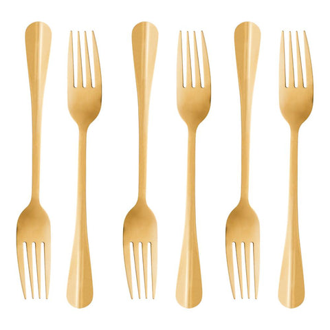 Faqueiro 24 Peças de Aço Inox Positano Dourado