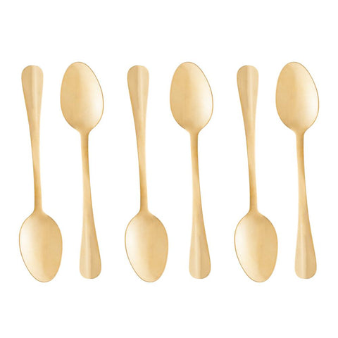 Faqueiro 24 Peças de Aço Inox Positano Dourado