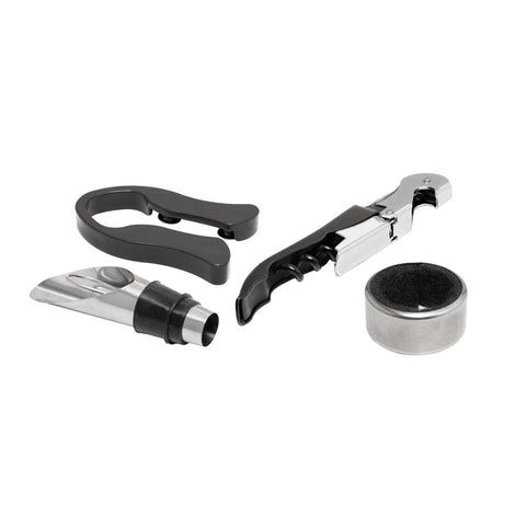 Conjunto 4 Peças de Aço Inox para Vinho