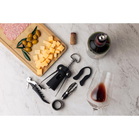 Conjunto 3 Peças para Vinho em Liga de Zinco e Plástico