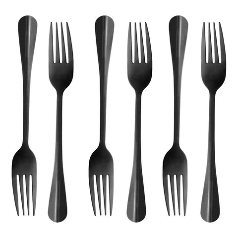 Faqueiro 24 Peças de Aço Inox Positano Preto