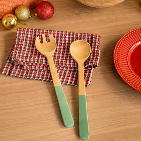 Jogo De 2 Utensilios Para Salada 31Cm - Oikos