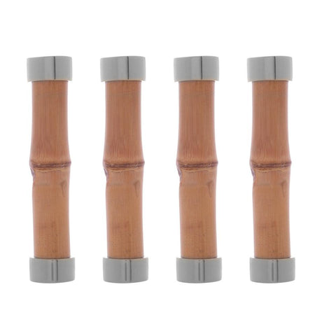Jogo de 4 Descansos para Talheres Wolff de Bambu Prateado 8cm