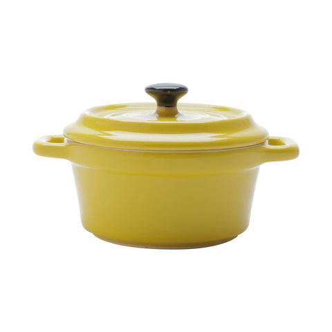 Mini Caçarola de Porcelana Black Lid Amarela 150ml - Wolff
