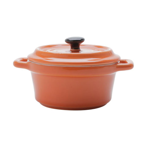 Mini Caçarola de Porcelana Black Lid Laranja 150ml - Wolff