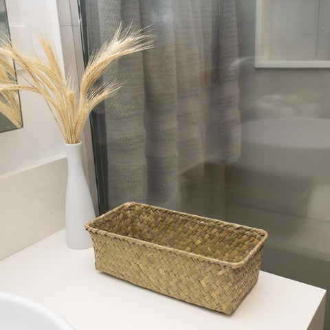 Cesto Quadrado De Seagrass 27Cm - Oikos