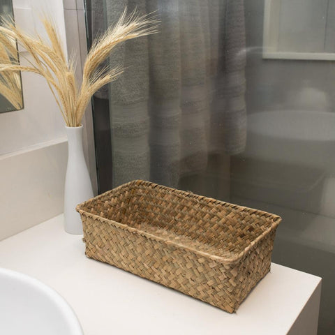 Cesto Quadrado De Seagrass 30Cm - Oikos