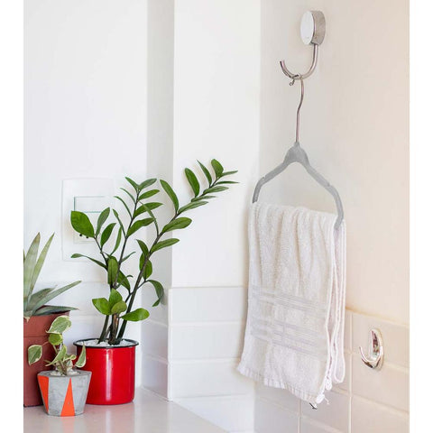 Kit De 10 Cabides Infantis De Veludo Toqzinho Cinza - Oikos