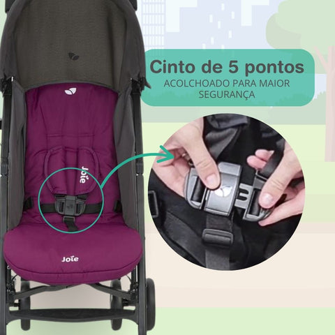 Carrinho de Bebê Passeio Guarda Chuva Nitro Rosa Rosy - Joie